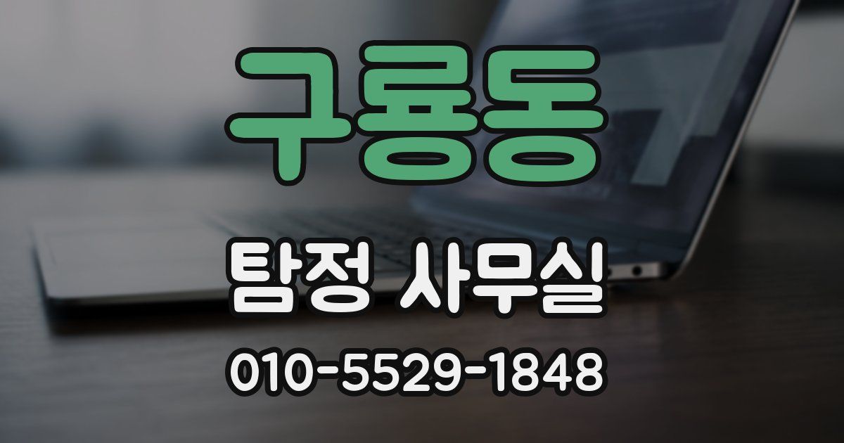 구룡동 탐정 사무실