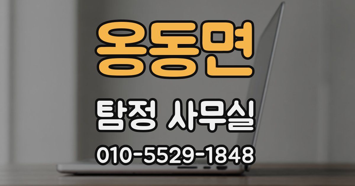 옹동면 탐정 사무실