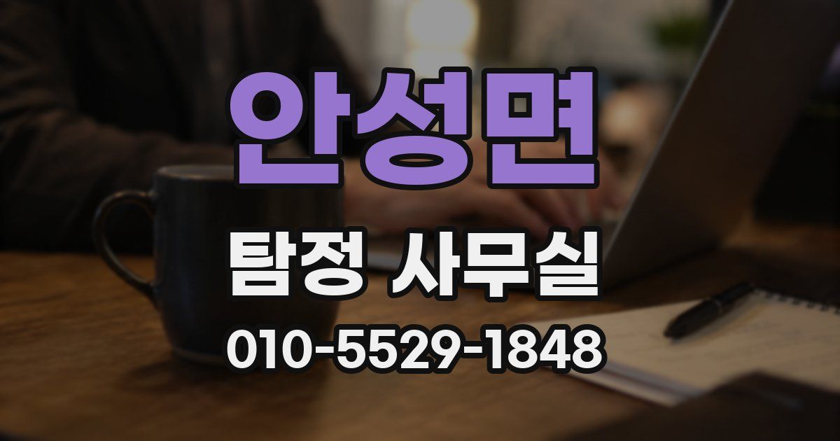 안성면 탐정 사무실