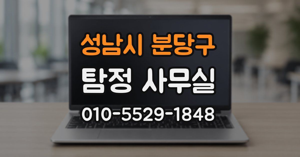 성남시 분당구 탐정 사무실