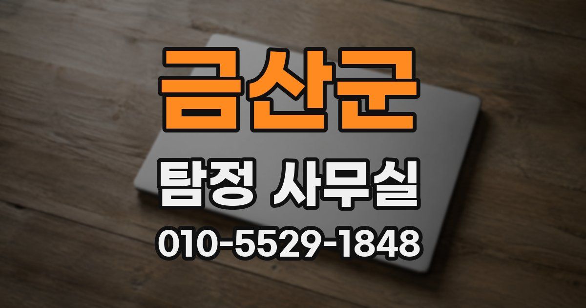 금산군 탐정 사무실