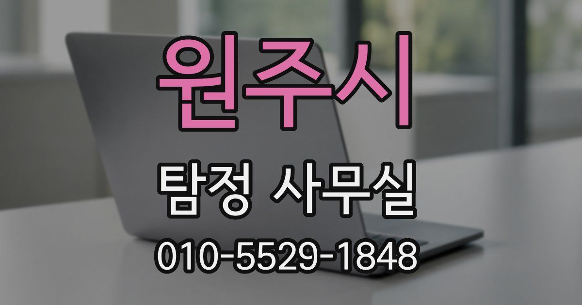 원주시 탐정 사무실