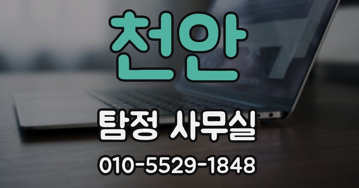천안 탐정 사무실