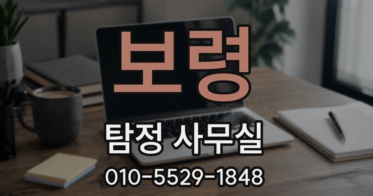 보령 탐정 사무실