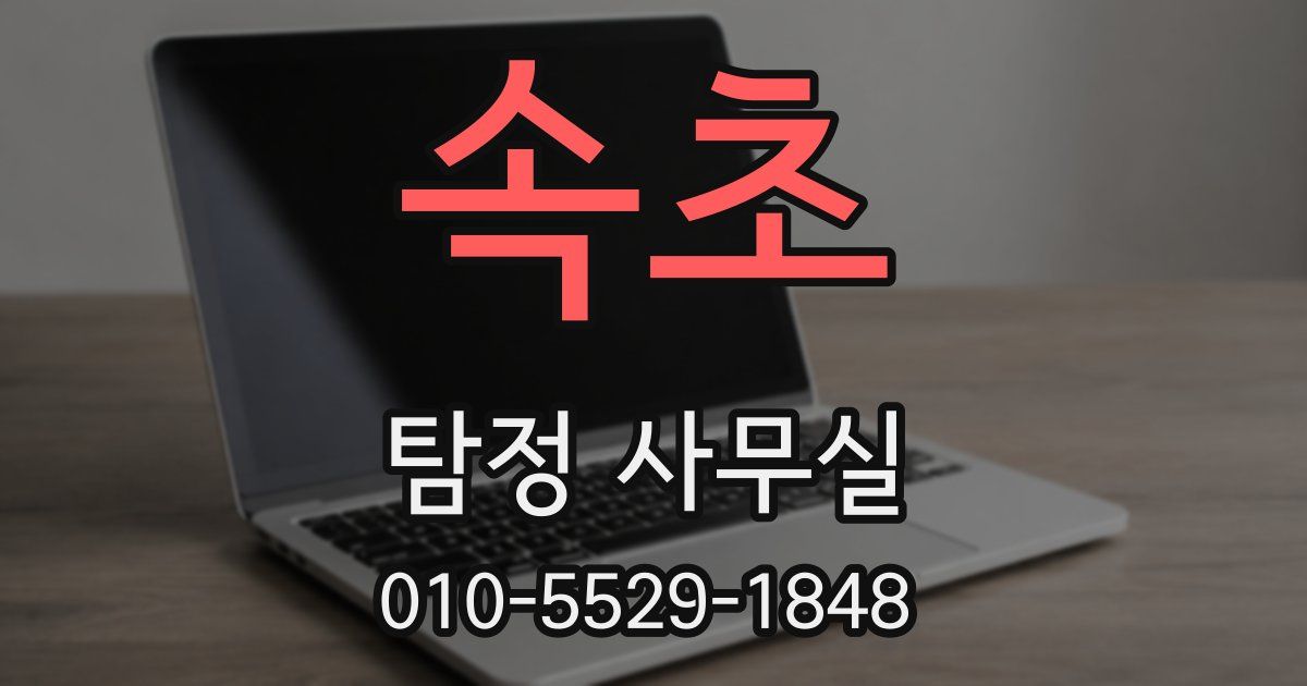 속초 탐정 사무실