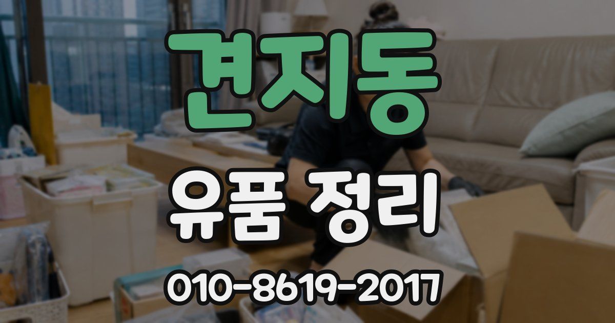 견지동 유품 정리