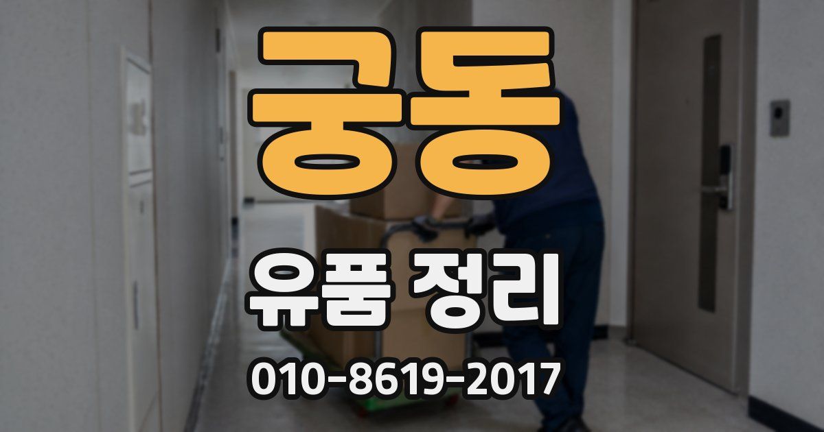 궁동 유품 정리