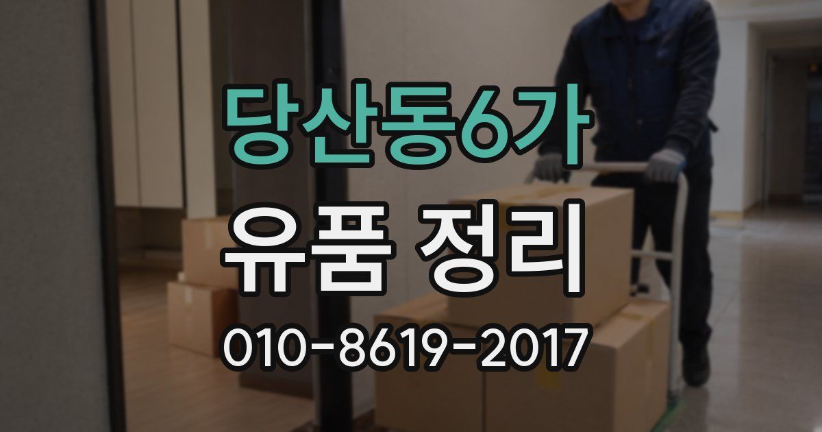 당산동6가 유품 정리
