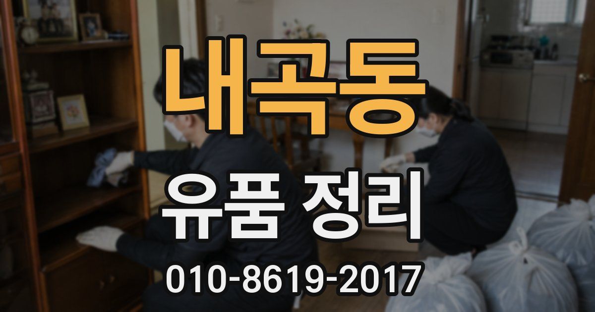 내곡동 유품 정리