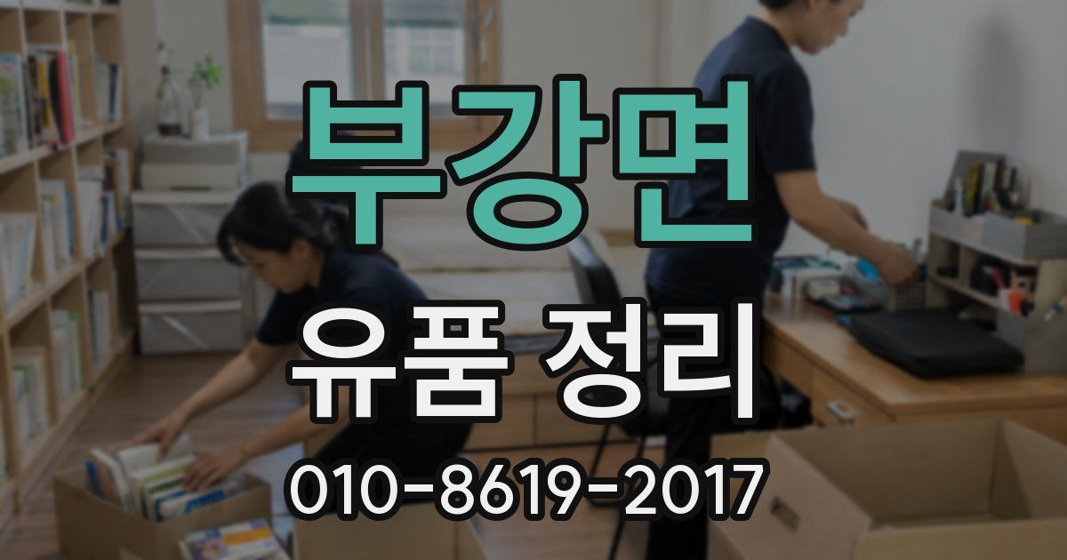 부강면 유품 정리