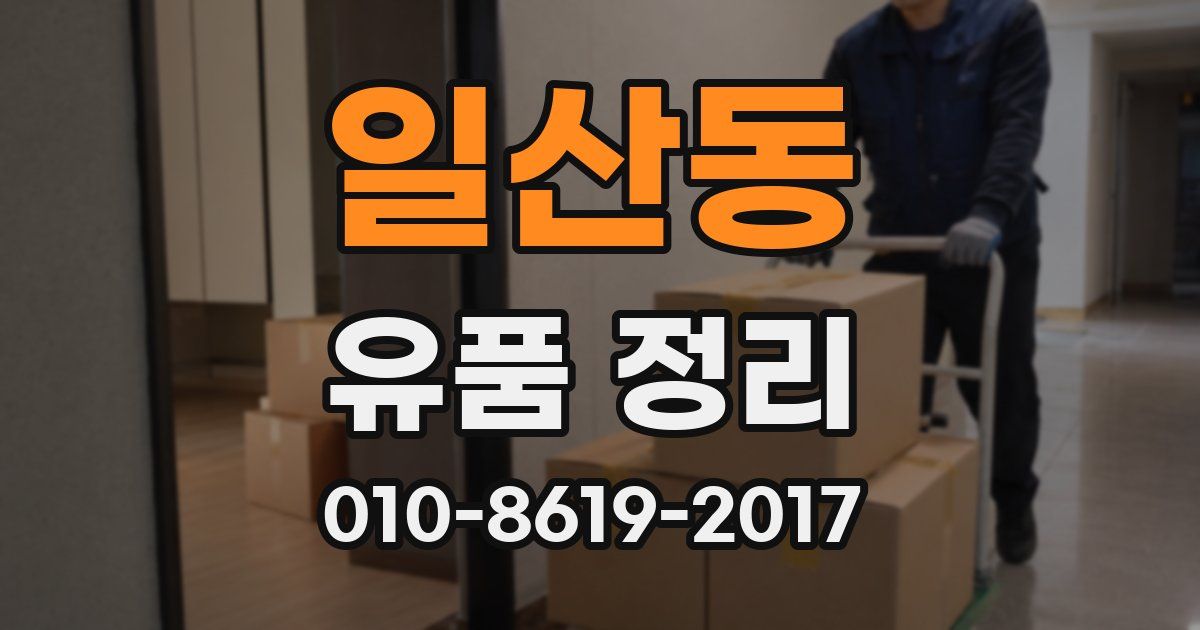 일산동 유품 정리