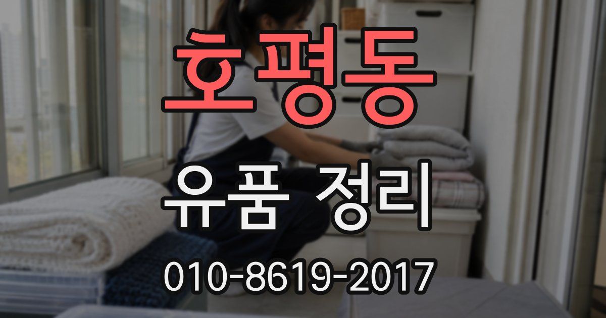 호평동 유품 정리