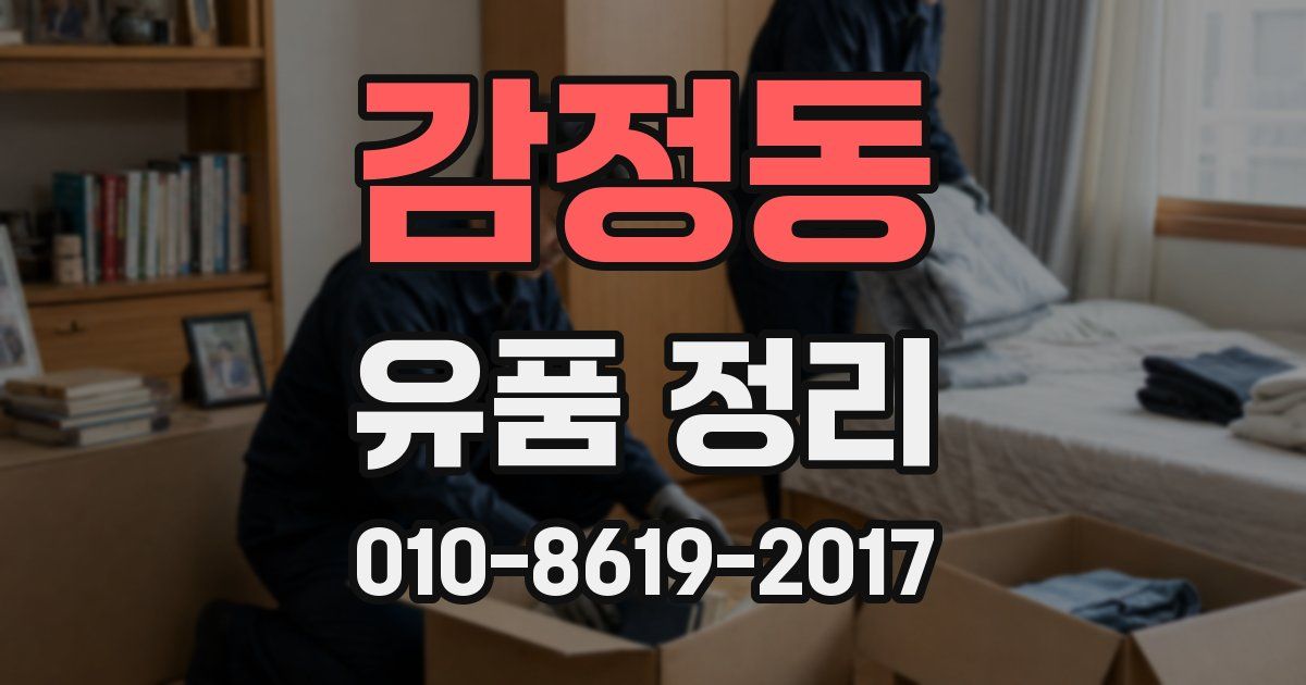 감정동 유품 정리