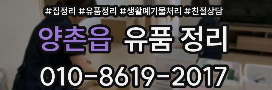양촌읍 유품 정리