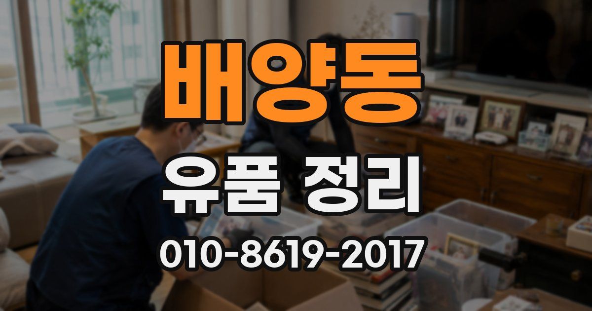 배양동 유품 정리