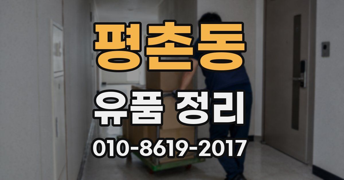평촌동 유품 정리