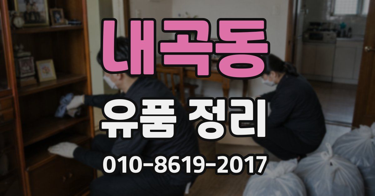 내곡동 유품 정리