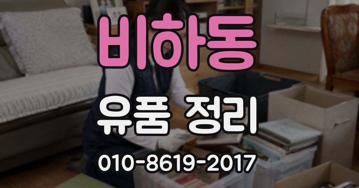 비하동 유품 정리