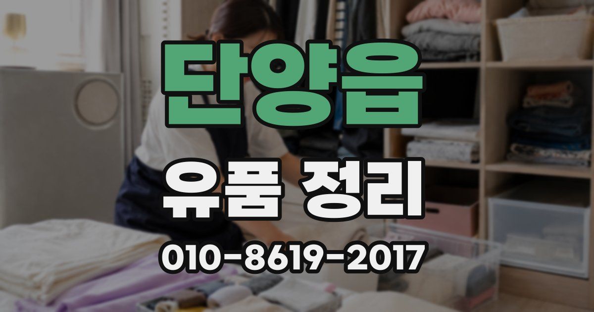 단양읍 유품 정리