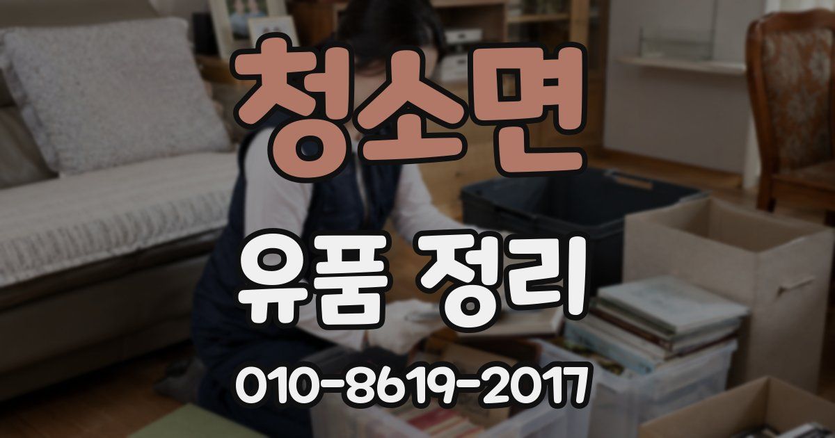 청소면 유품 정리