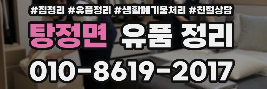 탕정면 유품 정리