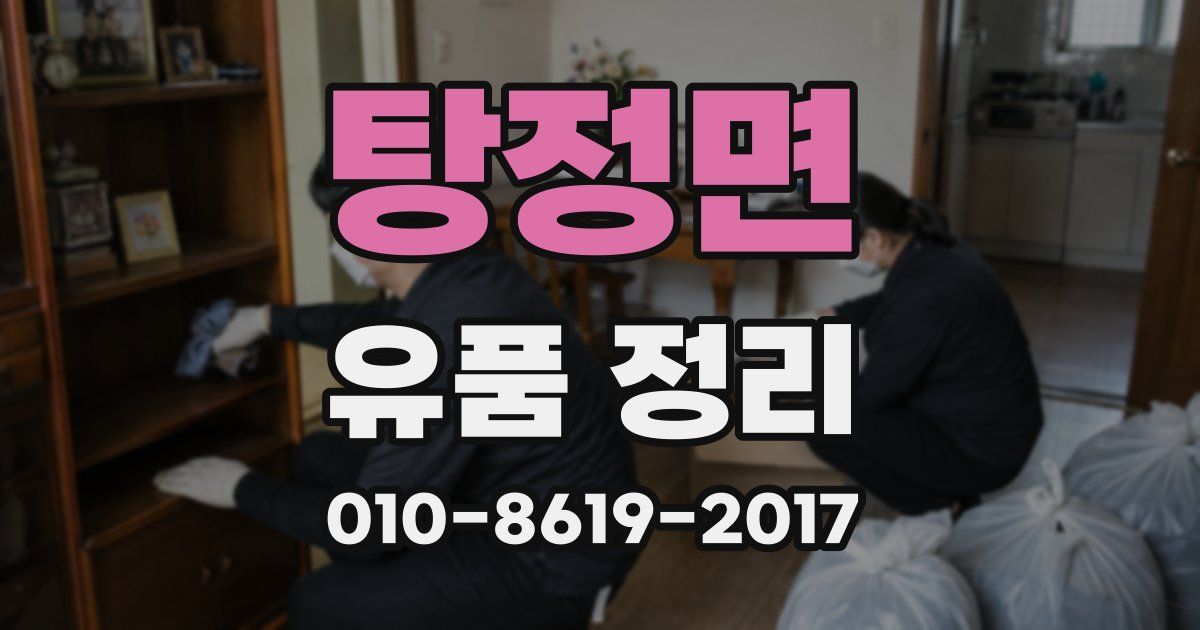 탕정면 유품 정리