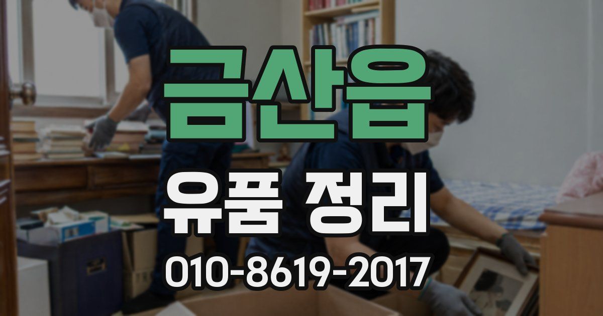 금산읍 유품 정리
