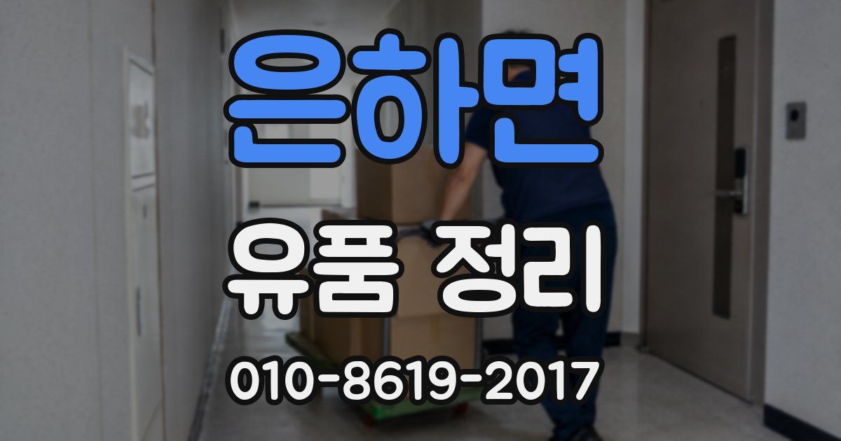 은하면 유품 정리