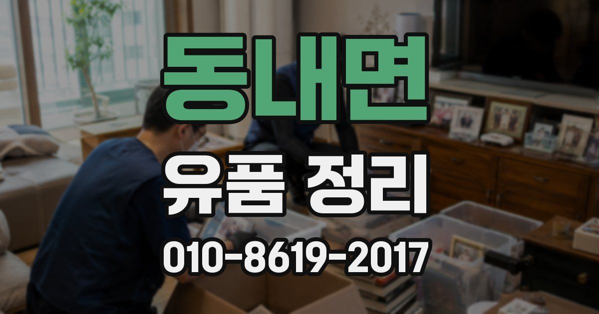동내면 유품 정리