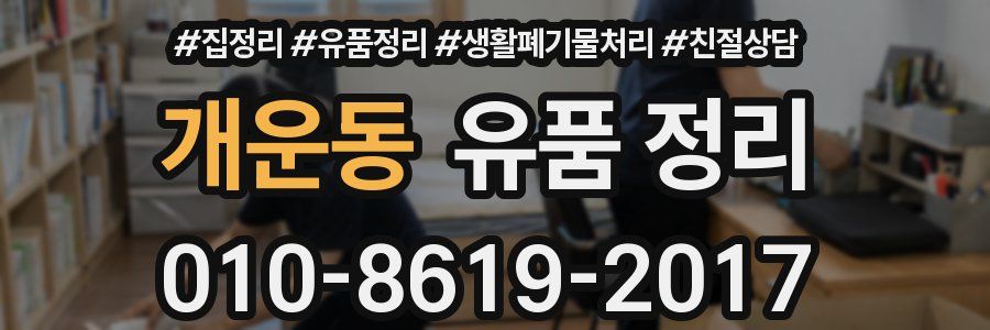 개운동 유품 정리