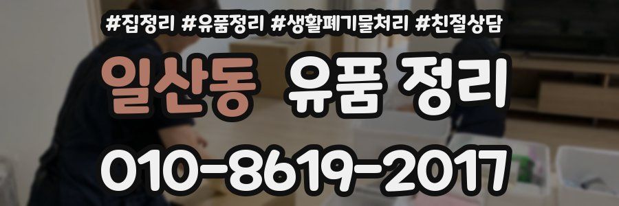 일산동 유품 정리