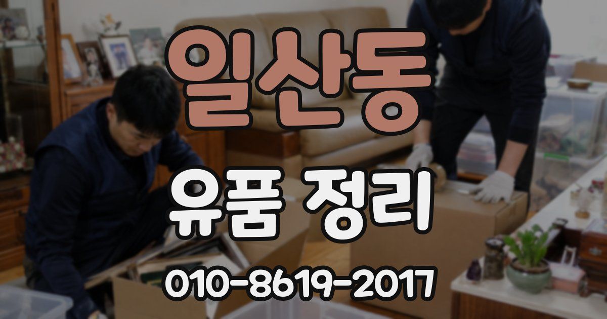 일산동 유품 정리