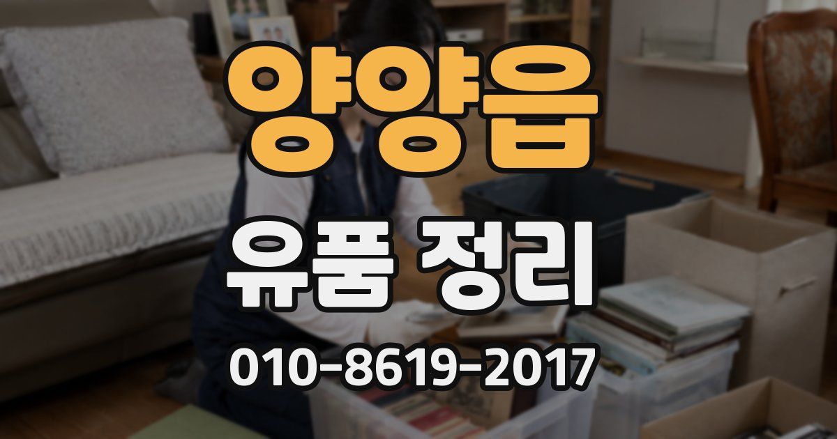 양양읍 유품 정리
