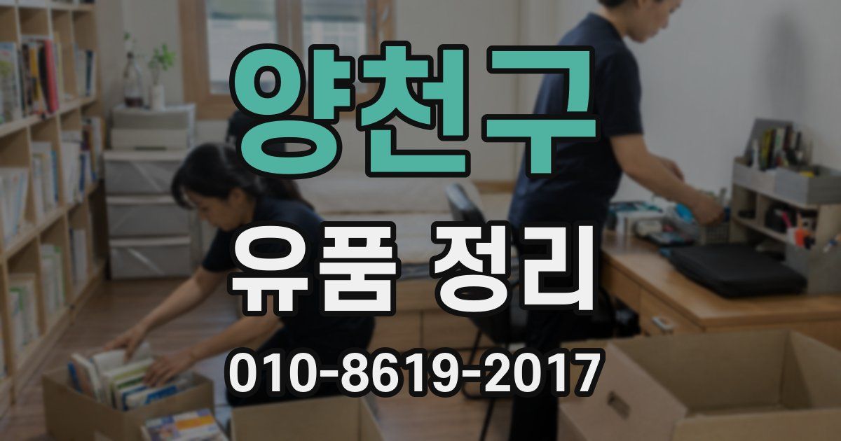 양천구 유품 정리