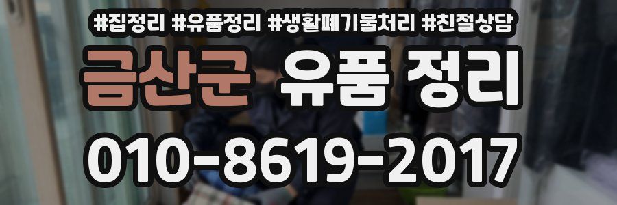 금산군 유품 정리