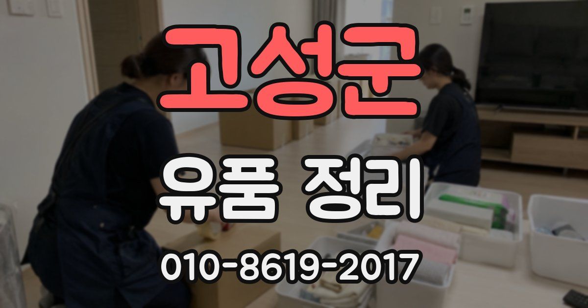 고성군 유품 정리