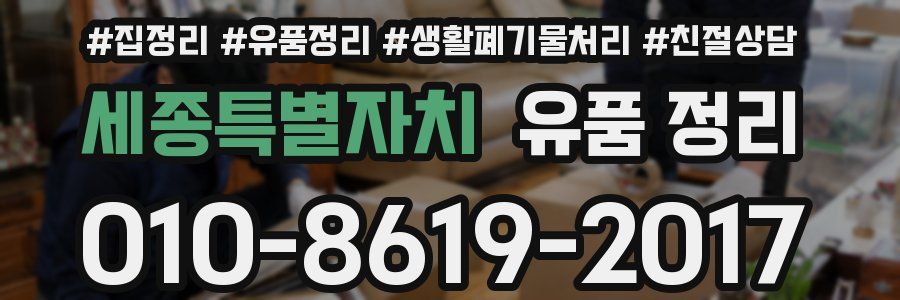 세종특별자치 유품 정리