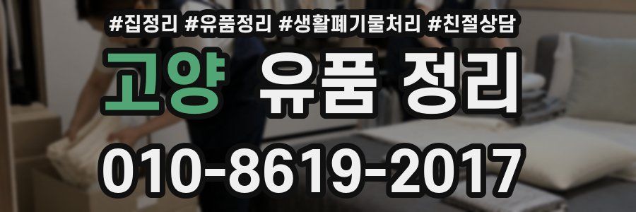 고양 유품 정리