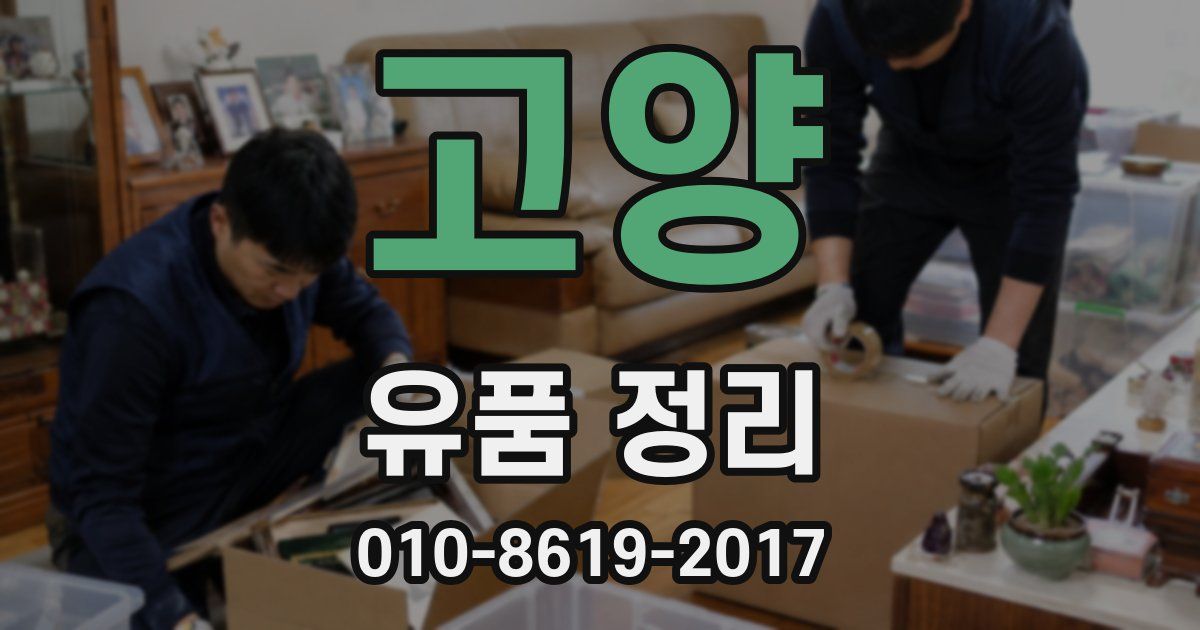 고양 유품 정리