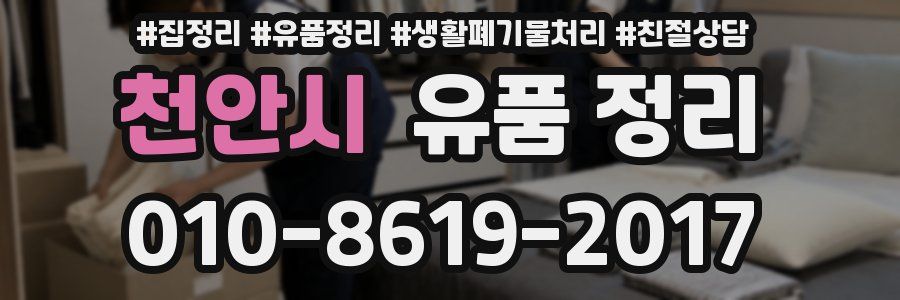 천안시 유품 정리