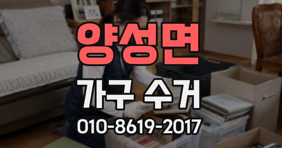 양성면 가구 수거