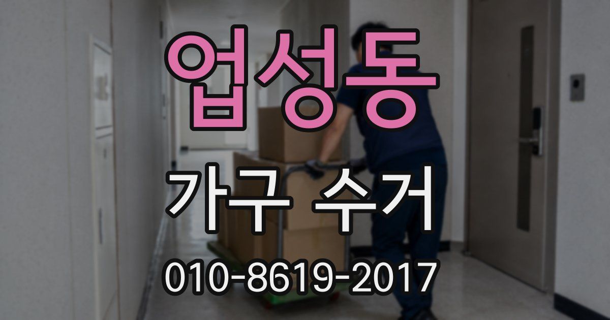 업성동 가구 수거