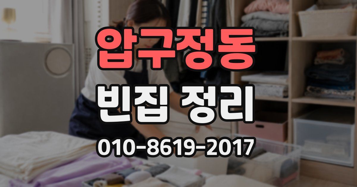 압구정동 빈집 정리