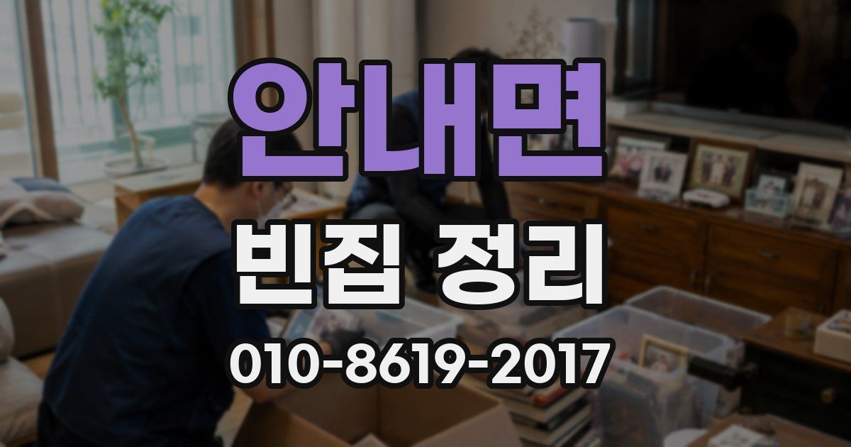 안내면 빈집 정리