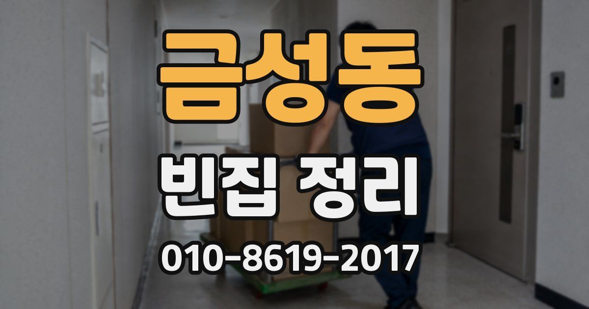 금성동 빈집 정리