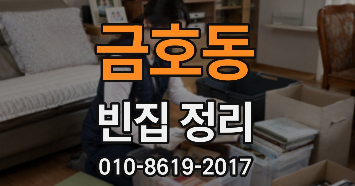 금호동 빈집 정리