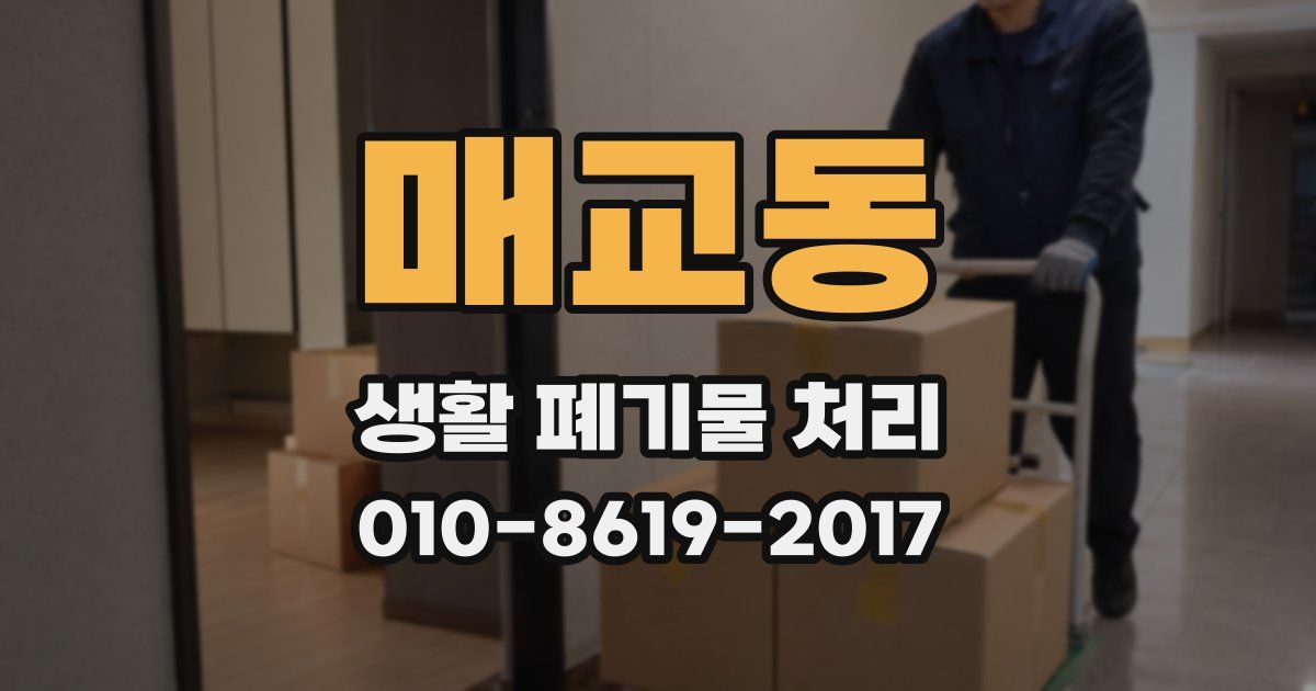 매교동 생활 폐기물 처리