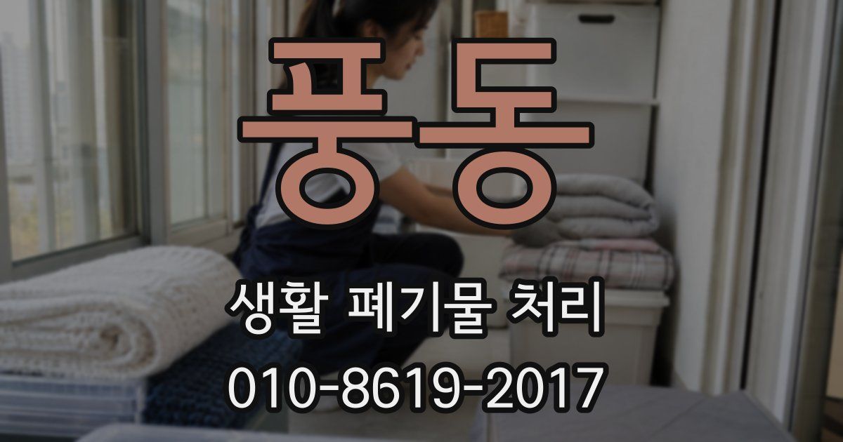 풍동 생활 폐기물 처리
