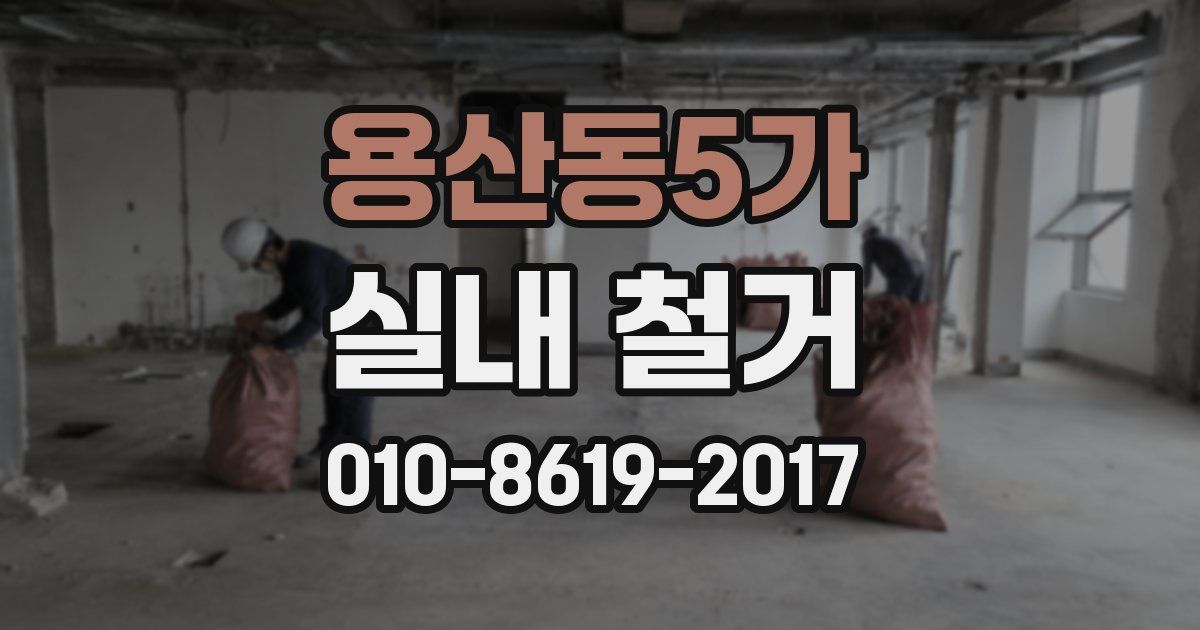 용산동5가 실내 철거