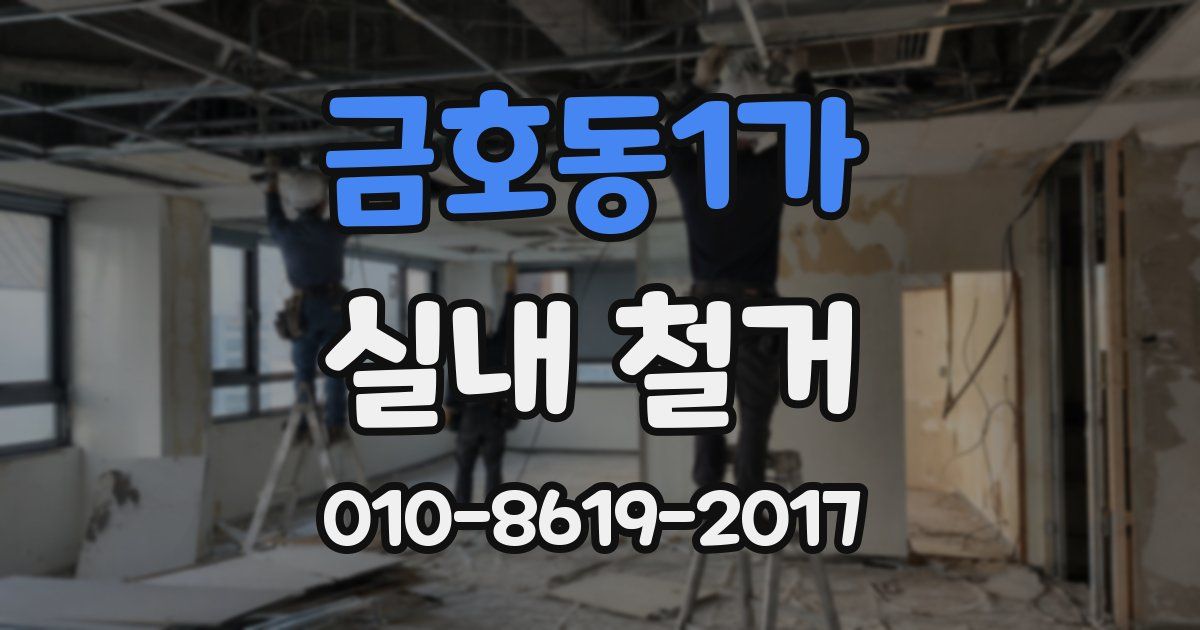 금호동1가 실내 철거